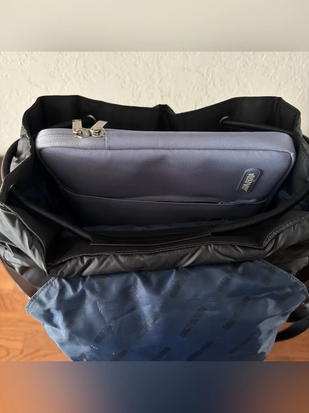 Harley Davidson Black Puffer Nylon Backpack Shoulder Bag
